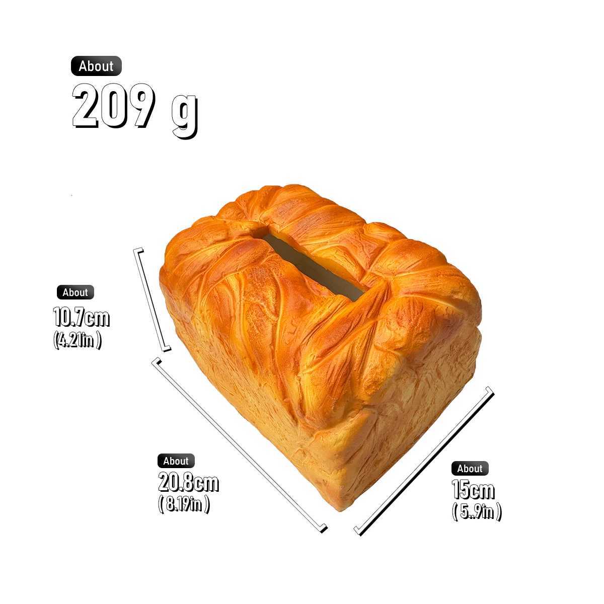 Simulation Bread Paper Extraction Box Living Room Home Tissue Box Advanced Light Luxury Tea Table Decorative OrnamentsM251124