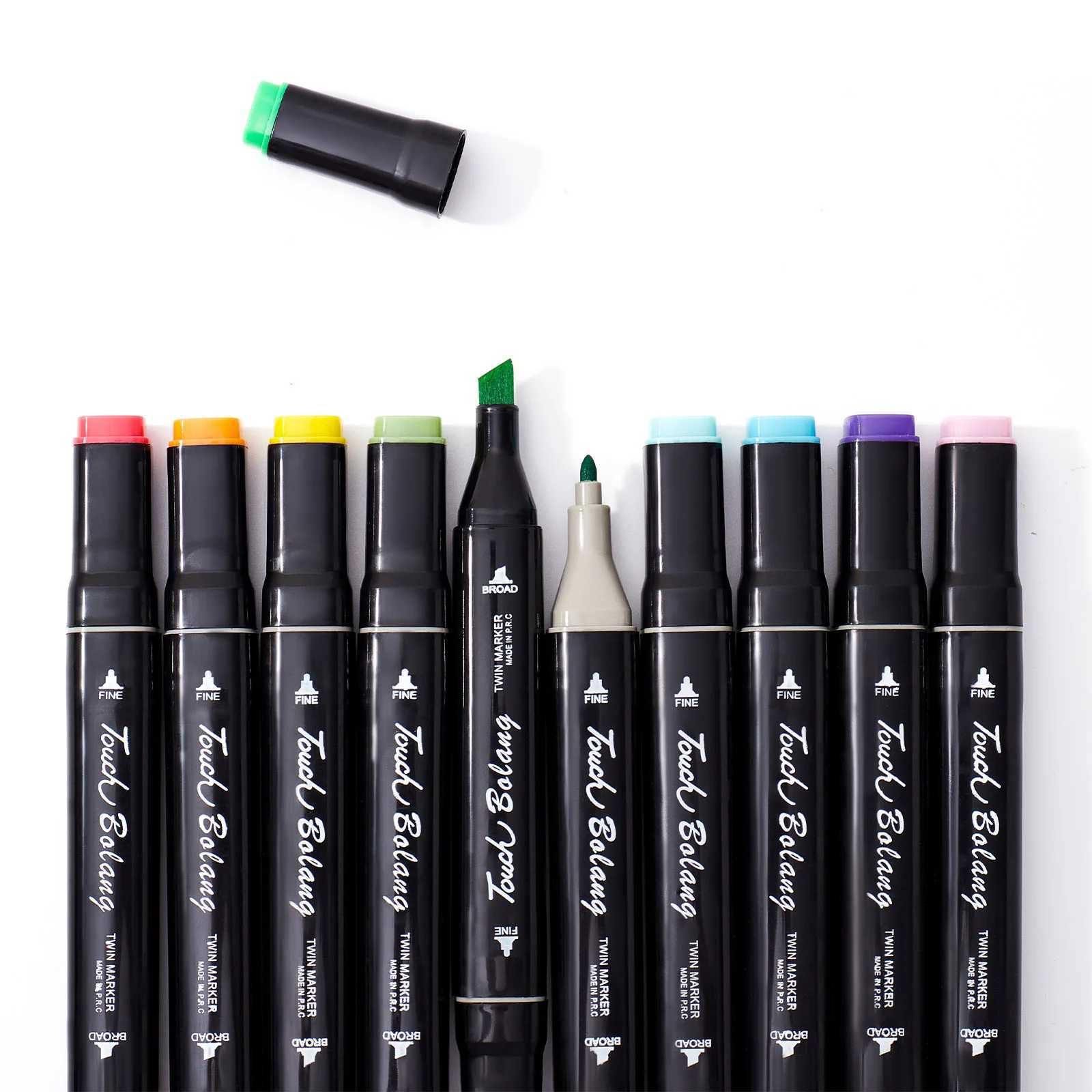 168 Colors Alcohol Markers Pen Set Dual Tip Blender Art Markers for Painting Manga Quick Drying Student Stationery School Supply G251124