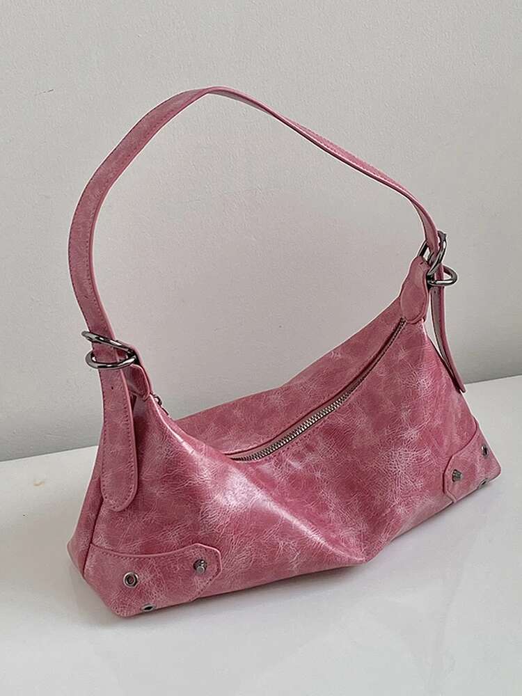 Designer Bag Personalized Women's Underarm Bag Texture Soft Leather Versatile Single Shoulder Crossbody Bags French Retro Motorcycle Handbag