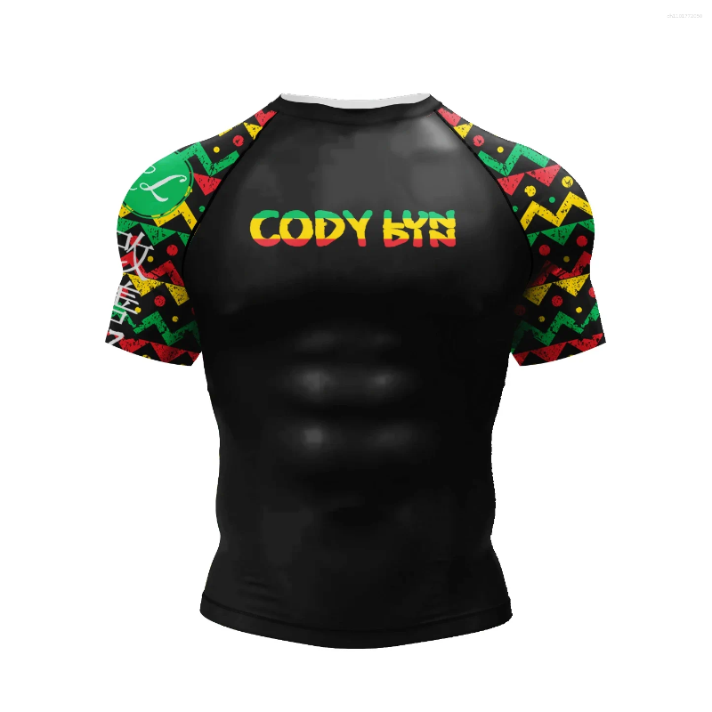 Men's T Shirts 2025 No Gi Bjj Jiu Jitsu Kickboxing Training Rashguard Polyester Spandex Compression Sublimation Sports Gym Blouses