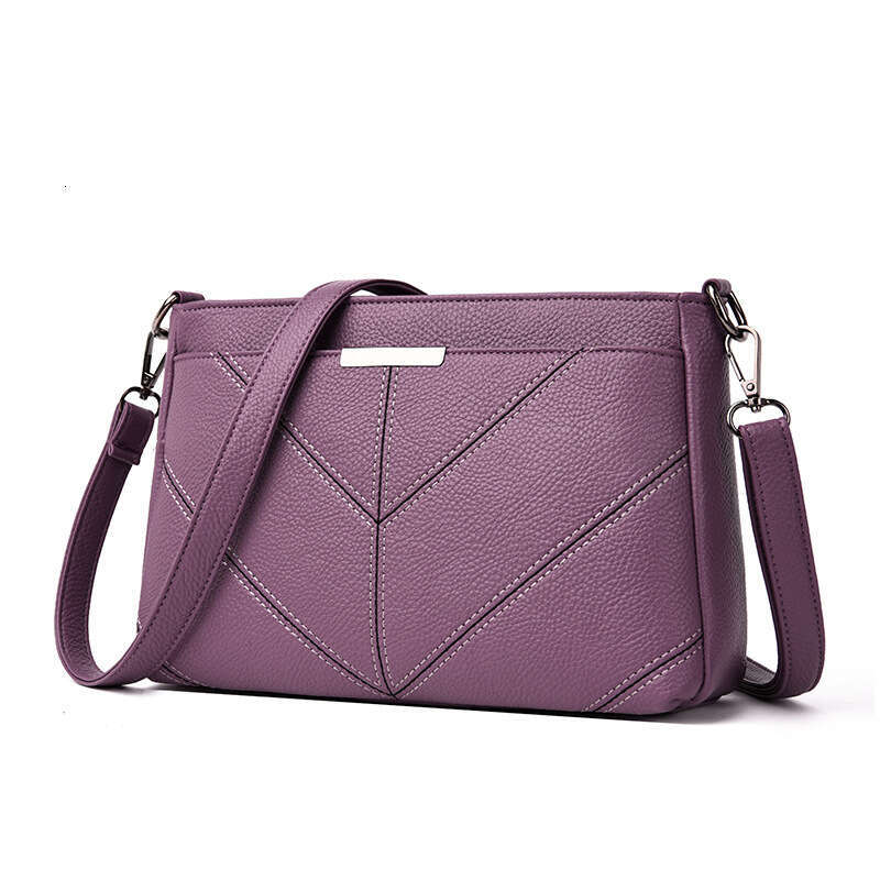Designer Bag Straight Women's 2025 New Korean Version Trendy Three-Layer Small Single Shoulder Crossbody Soft Leather Mommy Bag