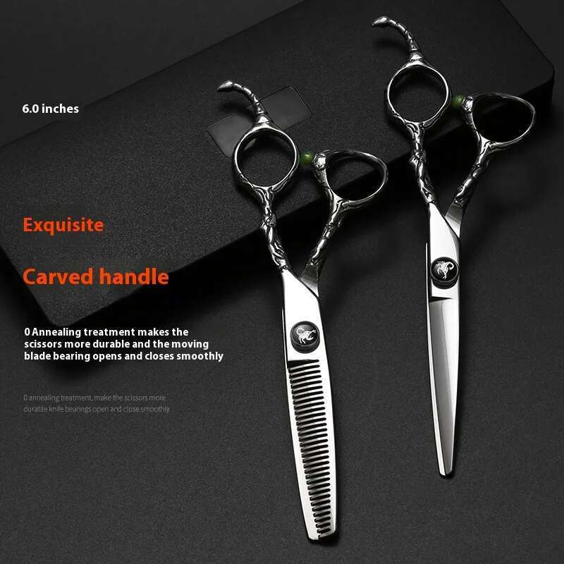 6.0 Inch ATS314 Straight Tooth Hairdressing Salon Hair Stylist Professional Hair-cutting Scissors Set