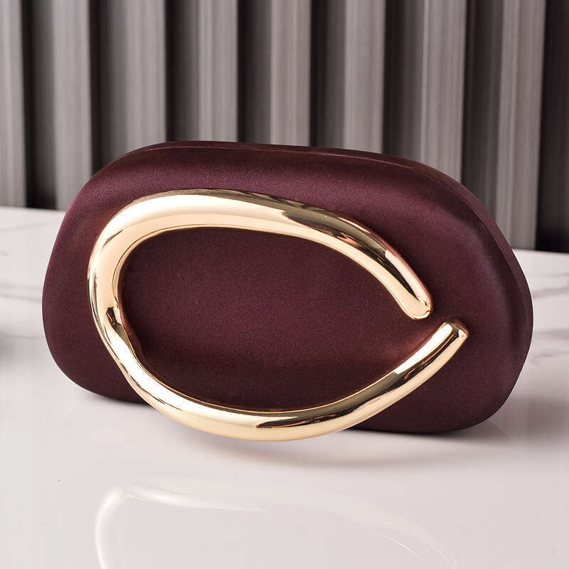Dinner Bag Round Box Banquet PU Gold Fashion Handheld Bag KQ