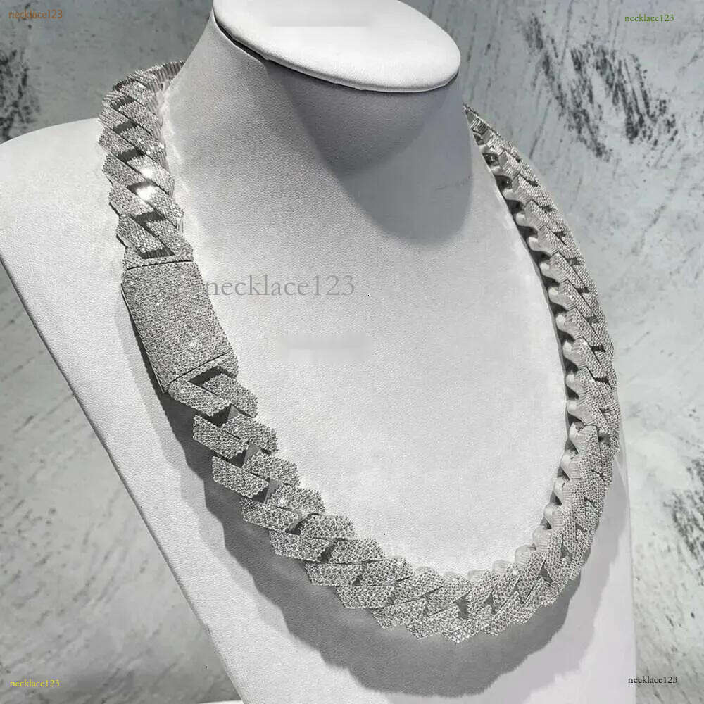 Pendant Necklaces Kibo Custom Hip Hop Necklace Jewelry Vvs Sterg Sier Def 20mm Dia Moissanite 14k Rose Plated Cuban k Chain