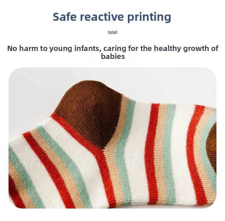 5 Pairs Cotton Kids SOCKS Mid Calf Thick Warm Breathable Moisture Wicking Pattern Baby SOCKS for Boys Girls All Seasons G251124