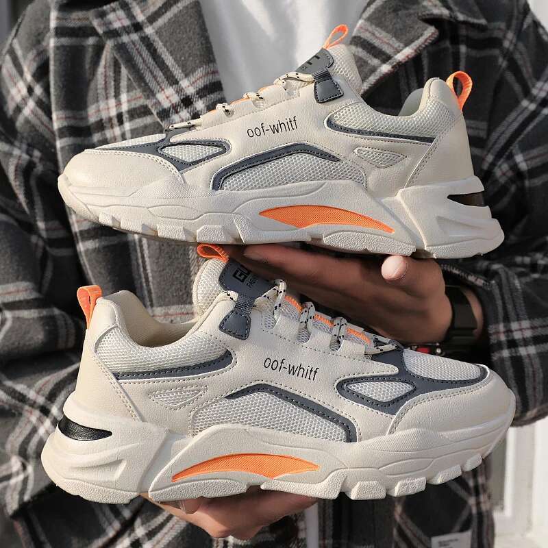 Factory hot Outlet Men Sneakers Designer Classic and Versatile Lace-up Safety Shoes Extra Large Size 45 Dad Running for Man