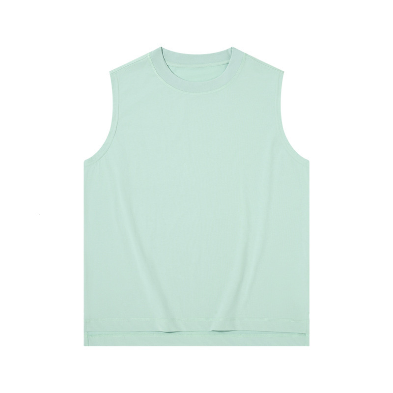 Summer 230G Ice Feel Cotton Solid Color Tank Top Sports And Fitness Cool White Sweatshirt For Men's Sleeveless T-Shirt luanyun