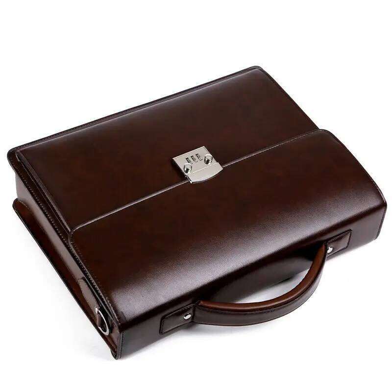 Luxury Leather Men S Crossbody High Quality Business Briefcase Bag Designer Shoulder Messenger Bags Office Handbag Laptop Briefcases