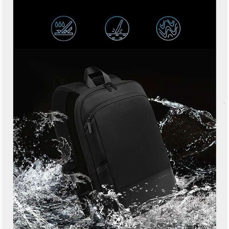 BANGE Men Business Waterproof 15.6" Laptop Backpack Male Classic Fashion Travel Moto&Biker Light Scalable Shoulder Bags
