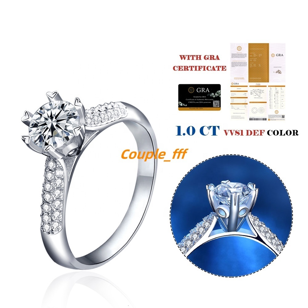 Factory Custom Luxury Diamond Ring High Quality Jewelry Ring VVS Moissanite 925 Silver Rings