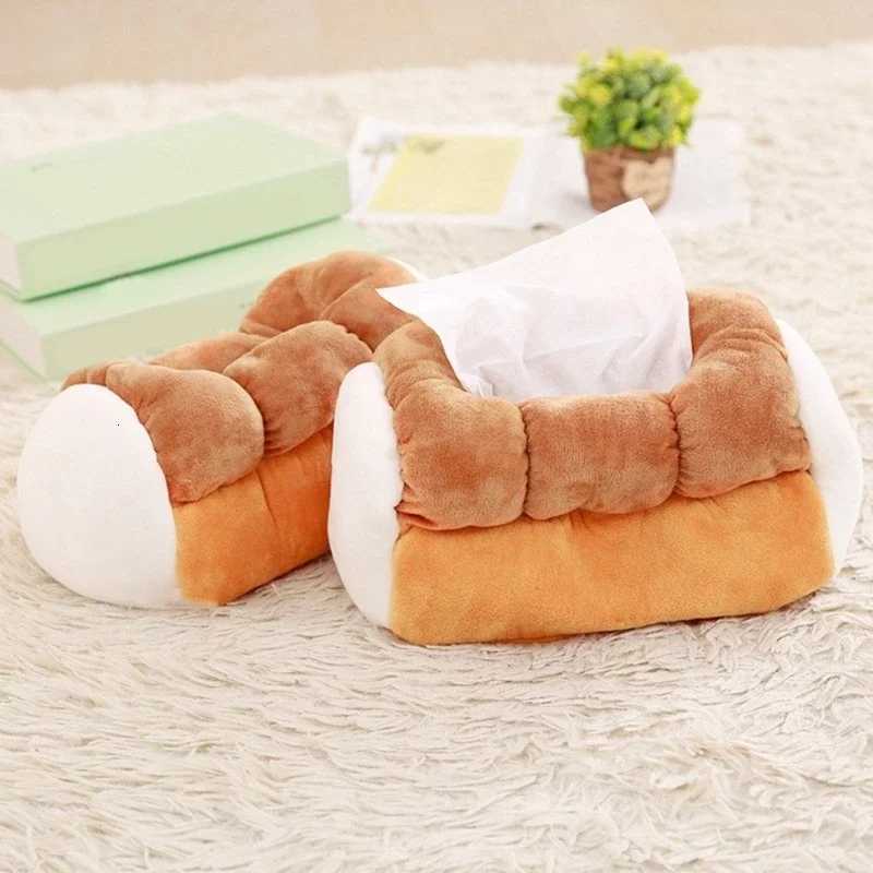 Simulation Creative Toast Bread Tissue Box Funny Storage Holder Soft Cotton Storage Box for Home Decor Ar Draw Box Plush DecorM251124