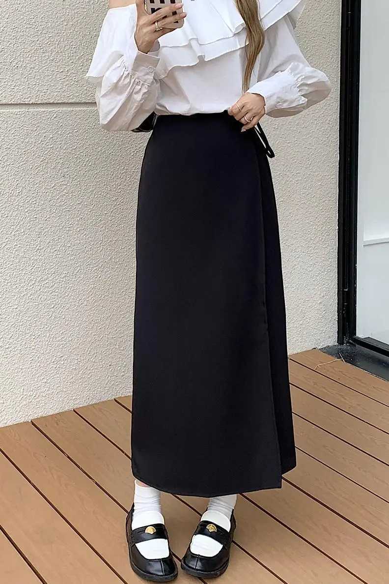 3Color S-XL Irregular Long Skill Female Summer Ankle LengTH Casual High Waist Pencil Long Skill Female M250424