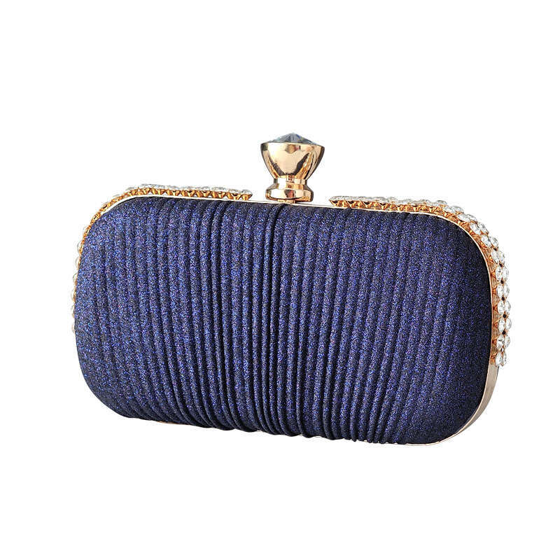 Dinner Bag Wrinkle New Dinner One Shoulder Evening Dress Small Handbag High Sense Handheld Bag Female KQ