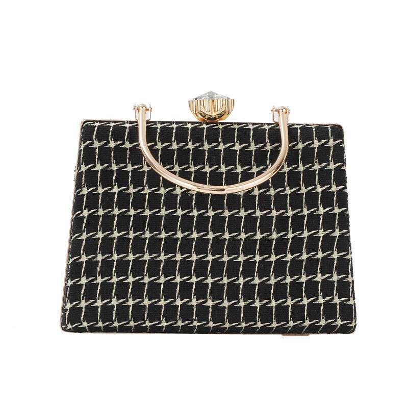 Dinner Bag Winter Classic Small Fragrant Style Dinner Bag High End Fashion Versatile Woolen Handbag Banquet Bag KQ