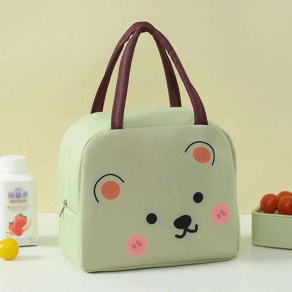 Cartoon Oxford Cloth Lunch Insulated Bento Box Bag, In Hand Rice Camping Fresh-Keeping Ice Bag
