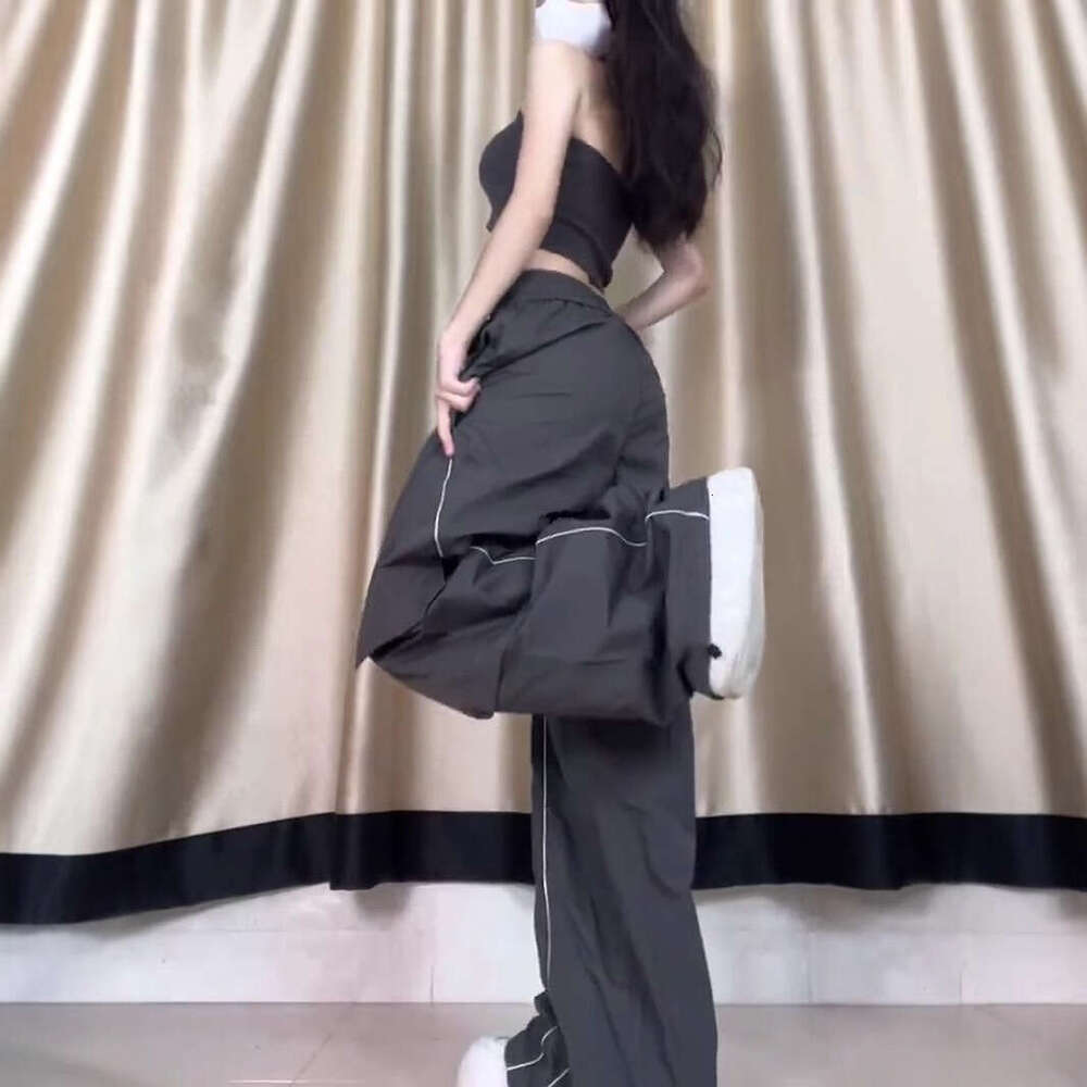American high street work women's straight wide leg casual 2025 new fashion trend ins pants