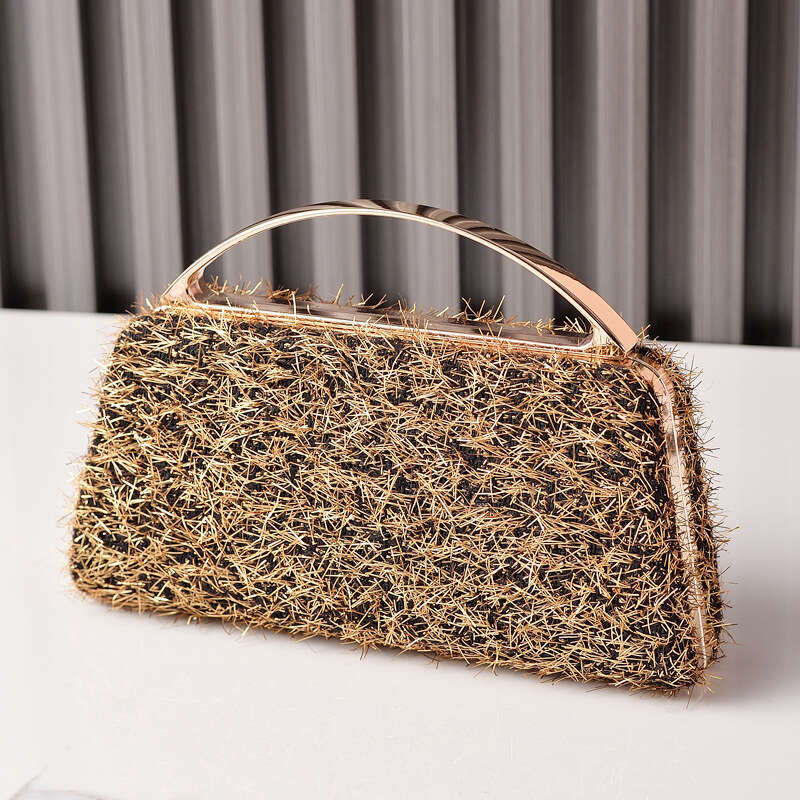 Dinner Bag New Tassel Gold Dinner Hand Held Party Bag Fashionable Wedding Bride Bag KQ