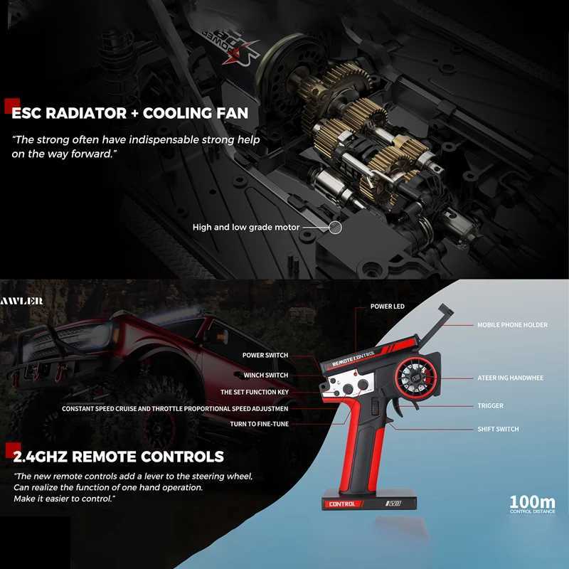 WLtoys 104020 1/10 Professional RC Car Off Road 4x4 24G 4WD Remote Control Cars 45 Minutes Working Time Climbing Car Adult Toy X260526