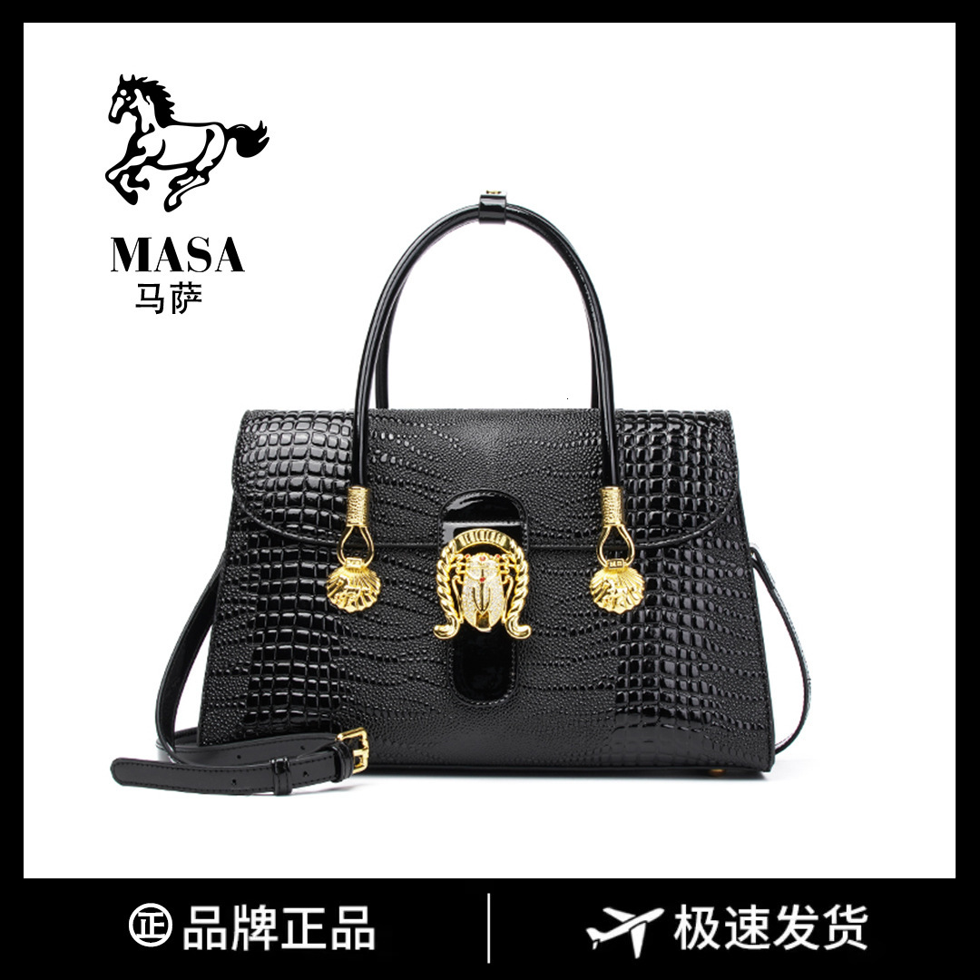 Masa Brand New Fashionable And High End Commuting Middle Aged Women S Handbag Large Capacity Shoulder Tote Bag