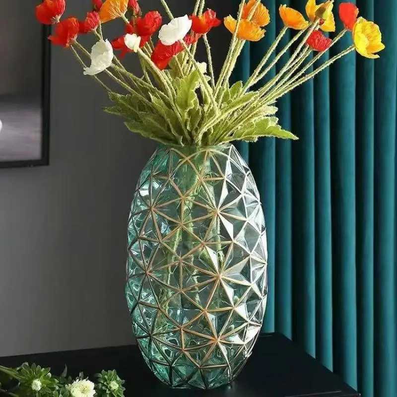 Light Luxury Nordic Glass Vase Home Living Room Decoration Modern Handicrafts Vase C251124