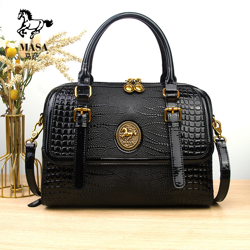 MASA Brand Fashion Versatile Texture Boston Pillow Light High End Handbag Women S Shoulder Tote Bag
