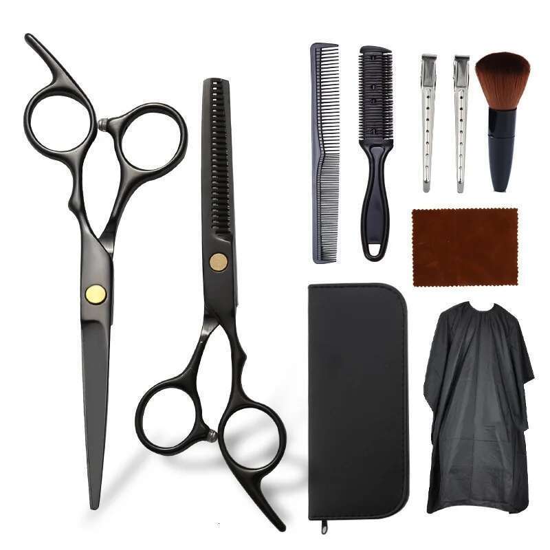 6.0Inch Barber Shop Professional Hairdressing Scissors,Straight Snips Thin Shredded Hair Thinning Scissors Household Applicable