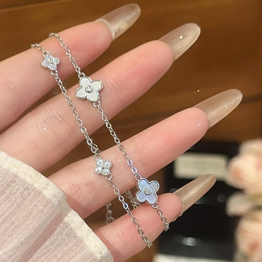18K Real Gold Plated Flower Adjustable Simple Fashion Daily Versatile Bracelet Light Luxury High-end Feel Jewelry - view 8
