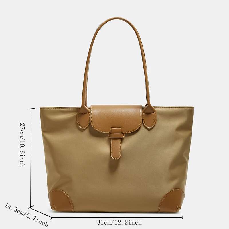 Luxury Designer New Single Shoulder Commuting Large Student Class Nylon Versatile Tote Bag Fashion