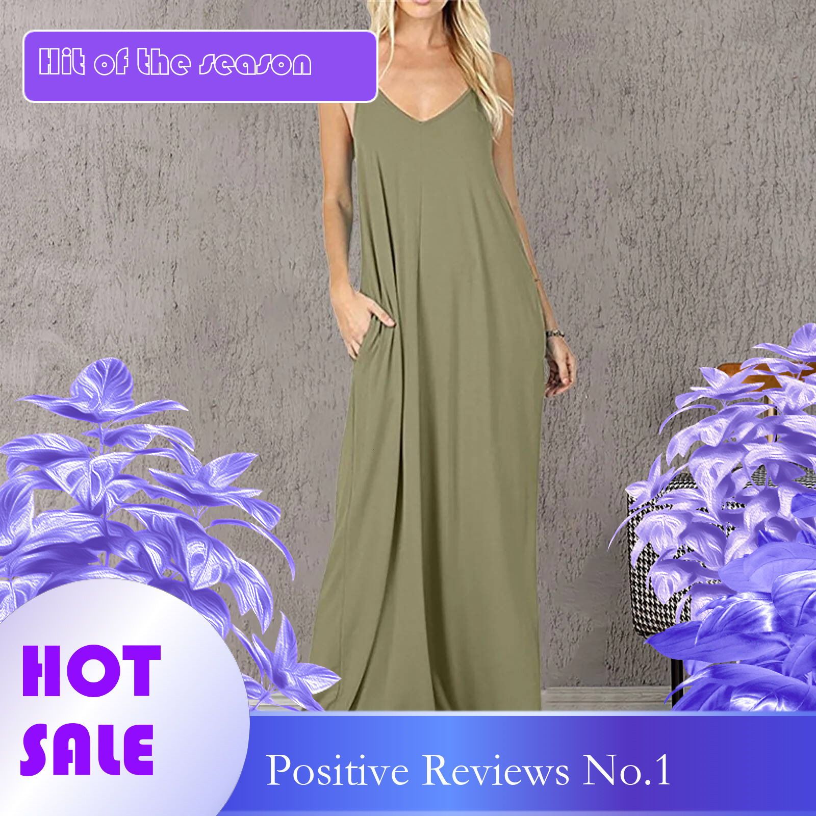 Dongdumaoyi Women S Solid Color Loose Pocket Long Skirt Vest Dress Sexy Suspender Womens Summer Slingback Dresses