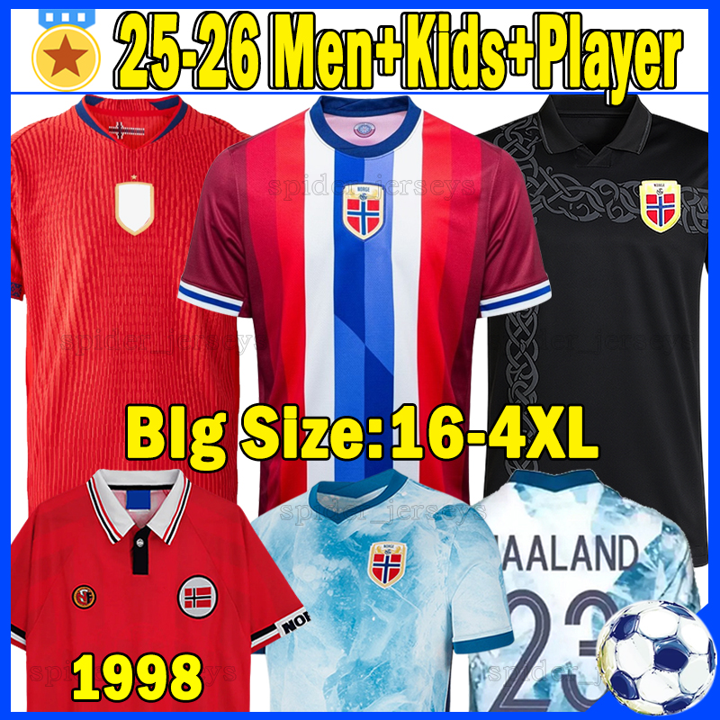 XXXL 4XL 24 25 Norway Soccer Jerseys national football team 2025 HAALAND SORLOTH Retro 1998 2020 Football Shirts NUSA HORN MYHRE Player Version Men Uniforms kids kits