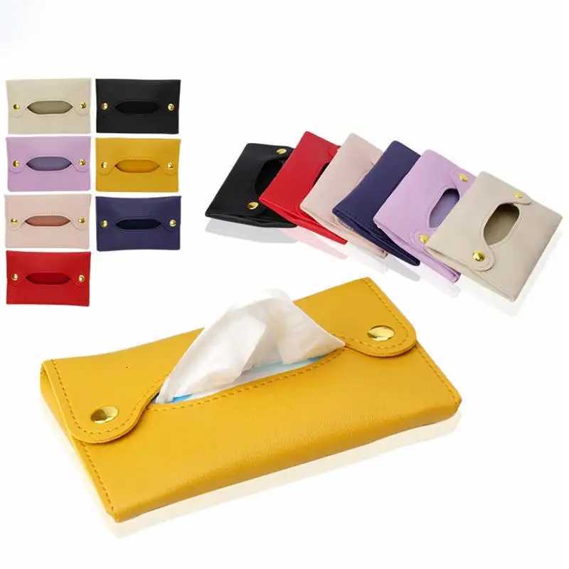 Pocket Tissue Bag Reusable Tissue Travel Pouch Tissue Storage Bag Paper PU Leather Case Sanitary Bags For Bathroom Small ItemsM251124