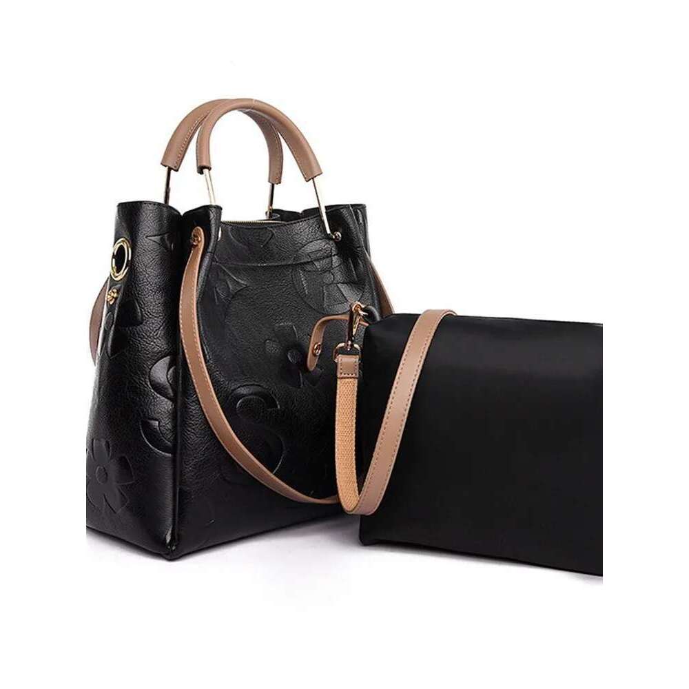 New Bag: Fashionable Texture, Emed Women's Handbag, Large Capacity Mother And Child Bucket Bag, Mommy Bag