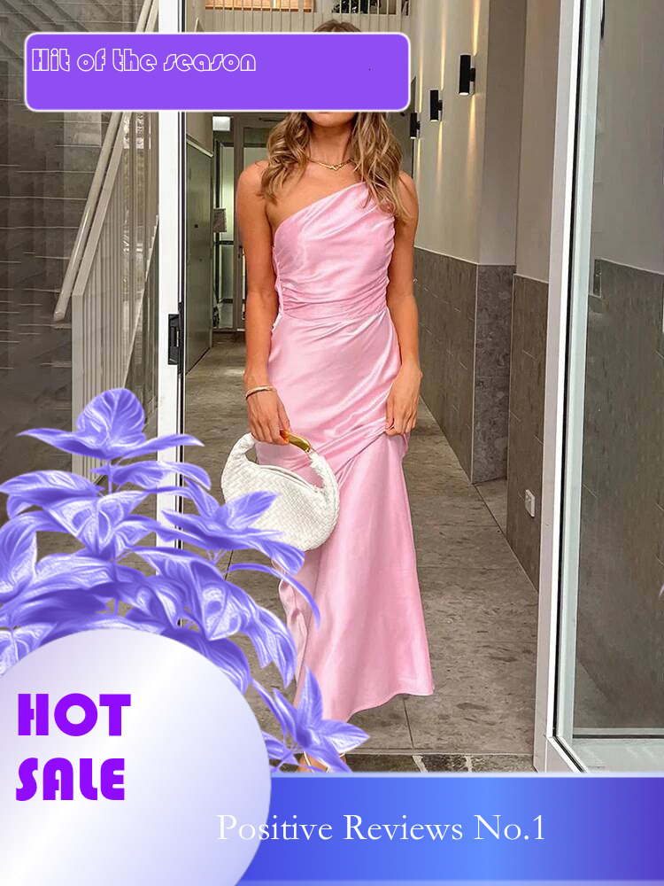 Dongdumaoyi Townlike Slim Bodycon Elegant Maxi Long Dress Women One Shoulder Spring Summer Backless Sexy Party Dresses Vestidos