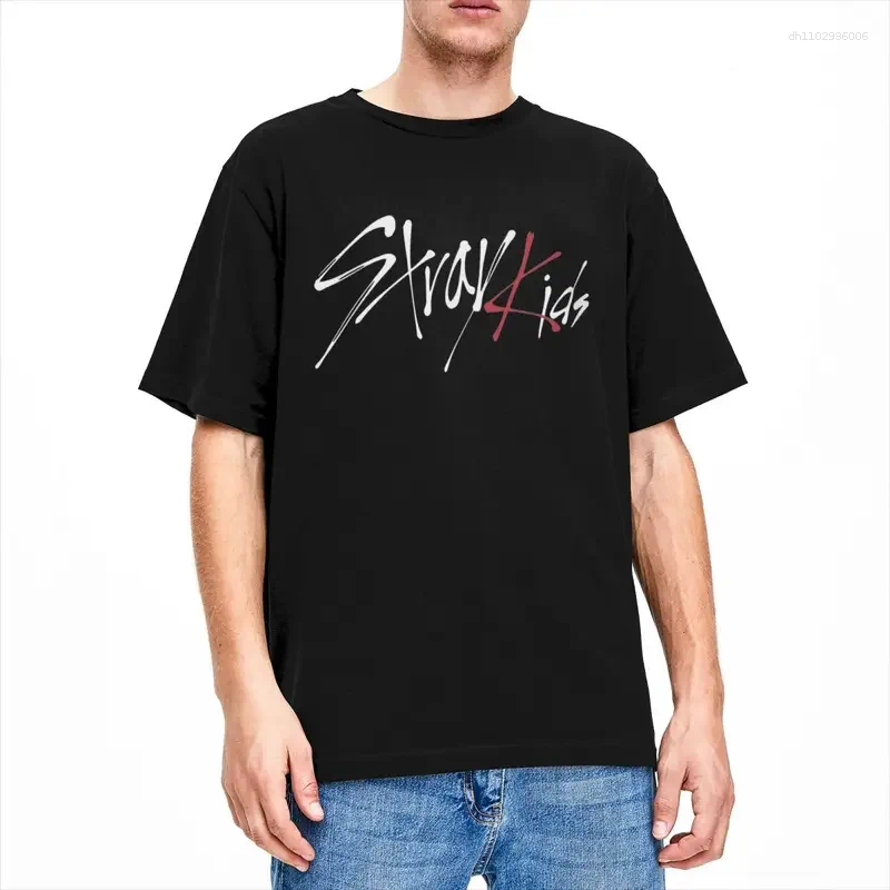 Men's T Shirts Oversized Shirt SKZ Cotton Logo Tee Men Summer Aesthetic Casual Short Sleeve Tees