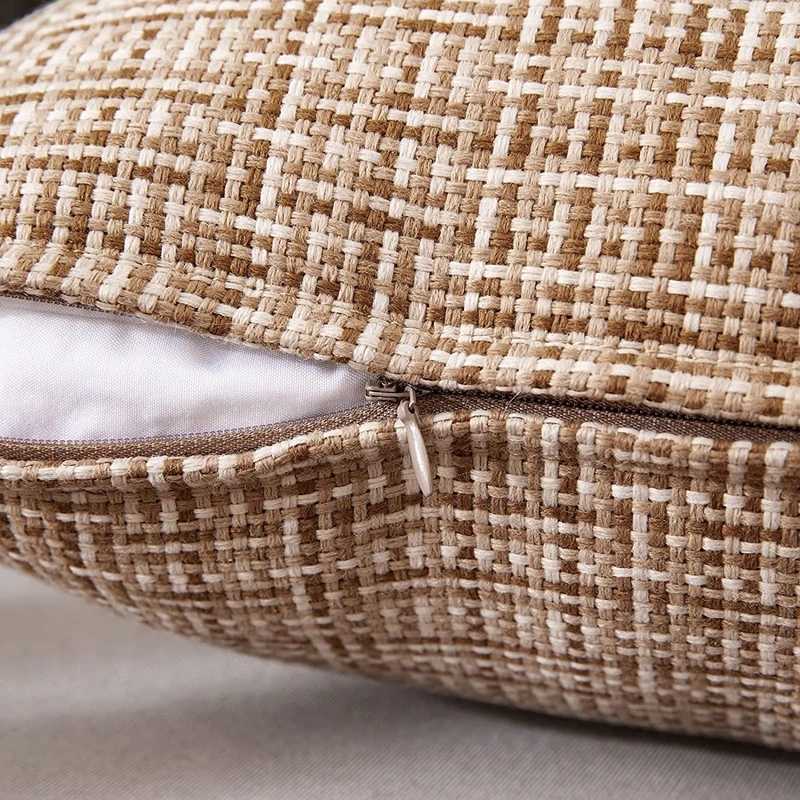 1/2PCS 45x45cm Outdoor Waterproof Throw Pillow Covers Farmhouse Water Resistant Cushion Covers for Tent Patio Garden Couch Khaki G251124