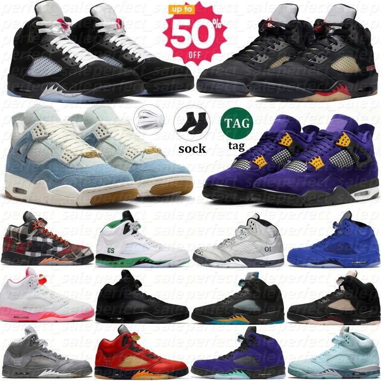 Basketball Shoes 5 With Box Designer Shoes 5s For Mens Womens Military Blue Bred White Thunder Red Cement Pine Green Sail Olive Seafoam Mens Trainers Sneakers 36-47 aa