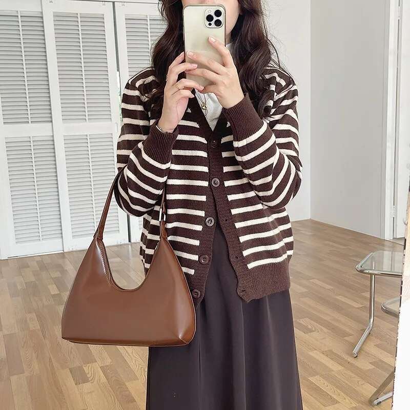Korean Version Niche Design High-End Sensory Women's Shoulder Bag Fashionable Versatile Handbag