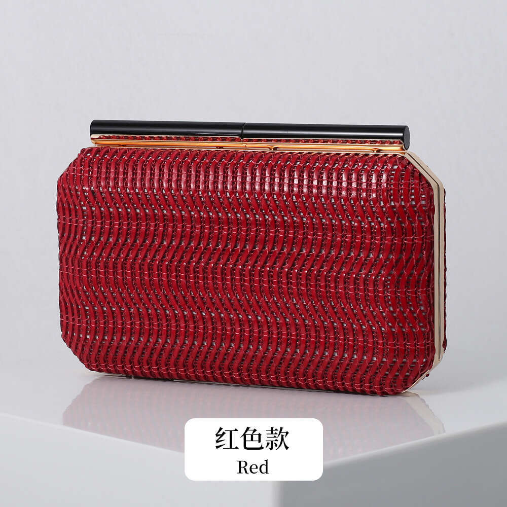Dinner Bag New Knitted PU Banquet Style Single Shoulder Handheld Dress Versatile Evening Women S Bag KQ