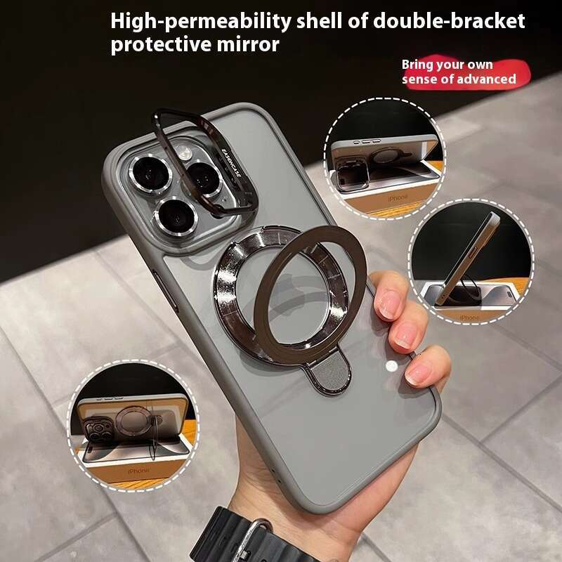 Lens bracket suitable for Apple 15 phone case magnetic suction iPhone 16 Promax new 13 transparent protective cover
