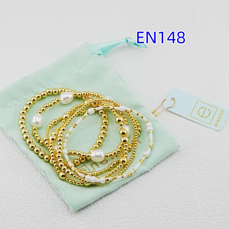 1:1 E-Newton Brand Gold Jewelry Pearl Beaded Bracelet Designer For Women Birthday Christmas Gift EN148