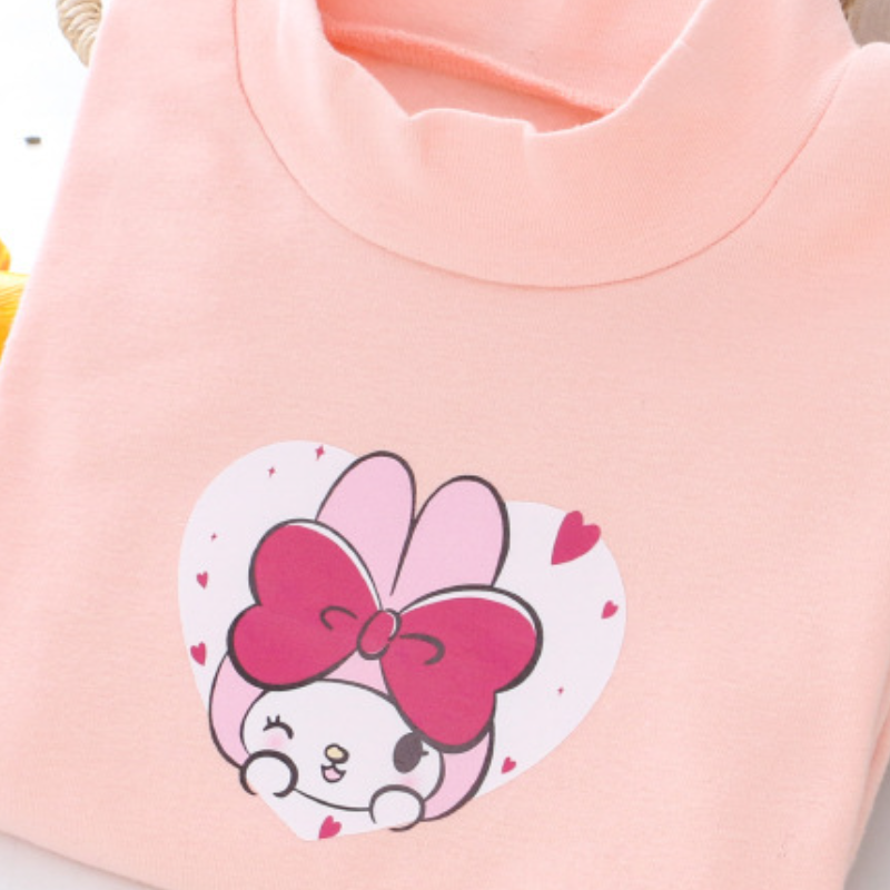 DISNEY Children's designer clothing baby summer dress girl's undershirt spring and autumn inner wear outer wear half high collar round neck 