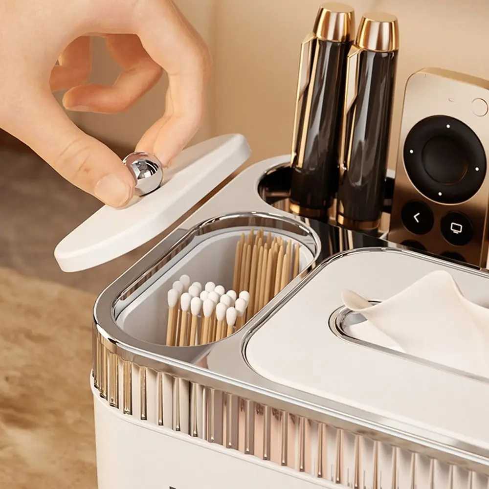 Cute Light Luxury Tissue Box Waterproof Thickened Storage Paper Box Dustproof Large Capacity Cosmetic Organizer BedroomM251124