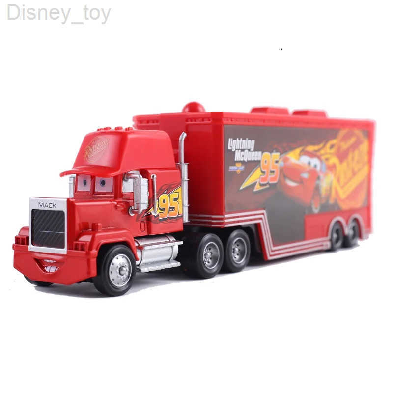 Disney Pixar Cars 2 3 Truck Toys Lightning McQueen Chick Hicks Uncle Mack Plastic Alloy Diecast Trailer Model Children Gift H251124