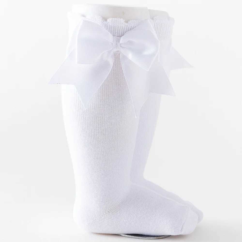 New Winter Autumn Kids Knee High Socks Baby Girls Cotton Socks Big Bow Soft Toddlers Princess Children Long Socken For 0-5Years G251124
