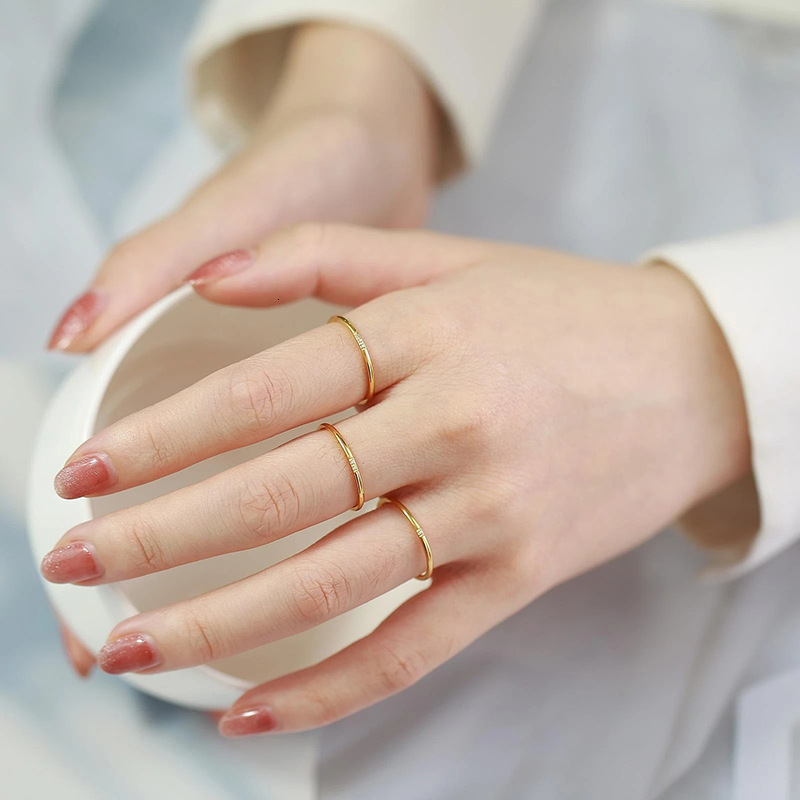 Top source ultra fine titanium non fading for female niche design, high-end gold ring, stainless steel personalized ring