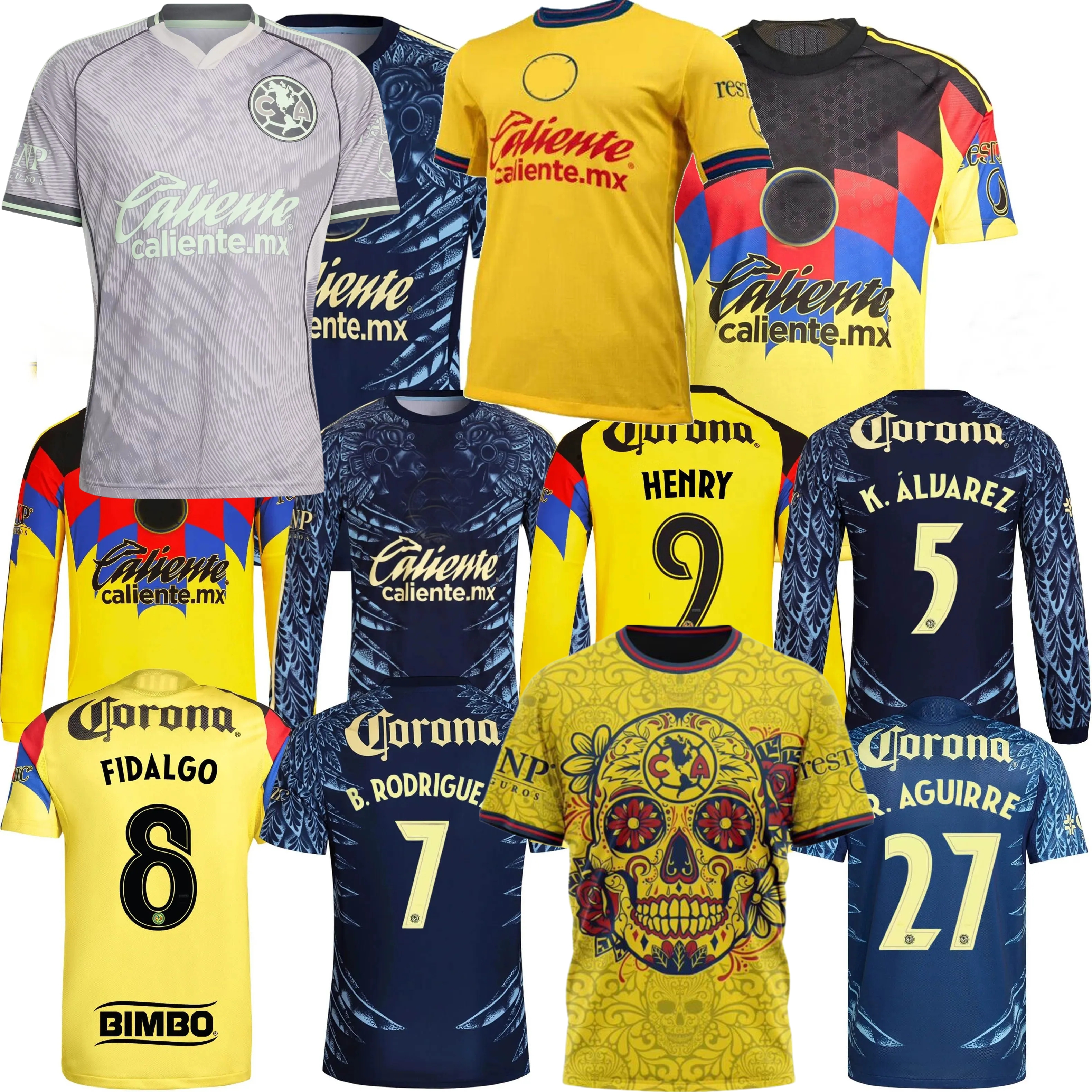 Liga MX Club America Soccer Jerseys 2024 2025 2026 K.ALVAREZ B. RODRIGUEZ D.VALDES G.OCHOA FIDALGO M.LAYUN A.ZENDEJAS MAXI 24 25 26 football men women kids shirt 4XL