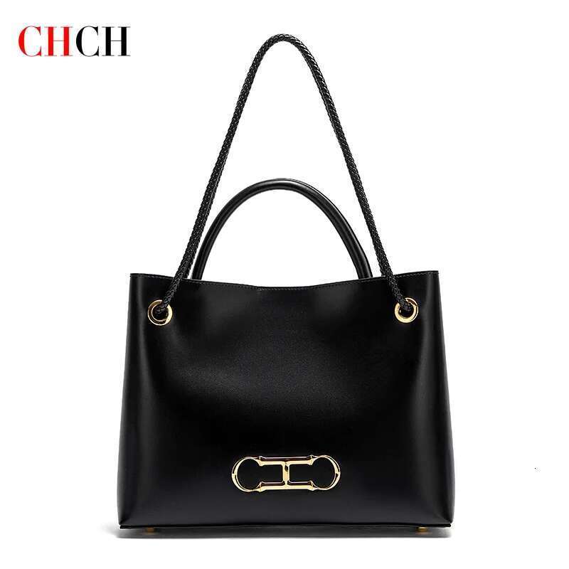 CHCH Tote 2025 New Black Business Women's Dual Purpose Shoulder Bag