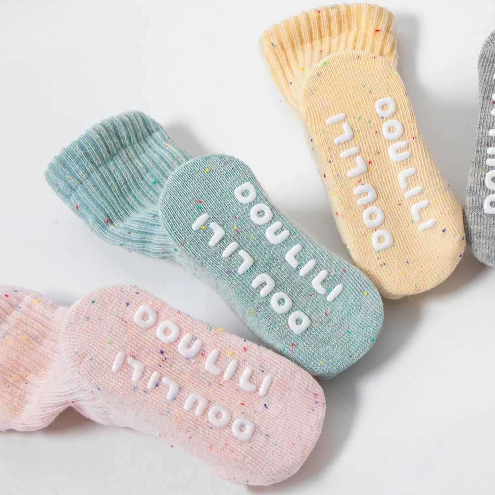 New Cotton Socks For Girls Knee High Rainbow Dot Ribbed Infants Long Tube Sock Anti-Slip Childrens Leg Warmers Boys Baby Socken G251124