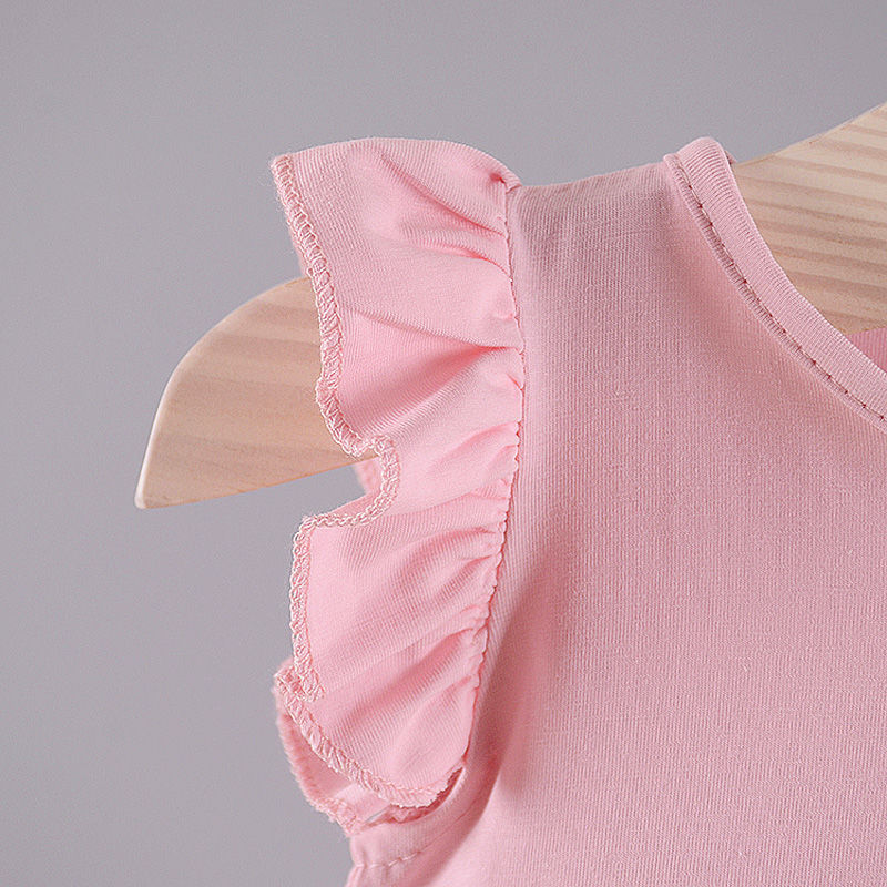 DISNEY kids designer clothes dress summer baby clothes Children's designer Elsa short sleeve dress princess dress for baby girls