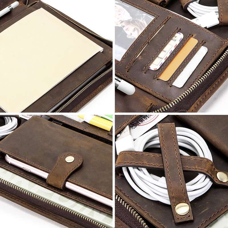 Leather Portfolio For 11 7Th 8Th 9Th 10Th Generation 5Th 6Th 4Th 10.9 Air 5 Case Ipad Pro 10.5 9.7 Cover